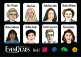 EvenQuads Stickers: Notable Women in Math
