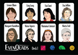 EvenQuads Stickers: Notable Women in Math